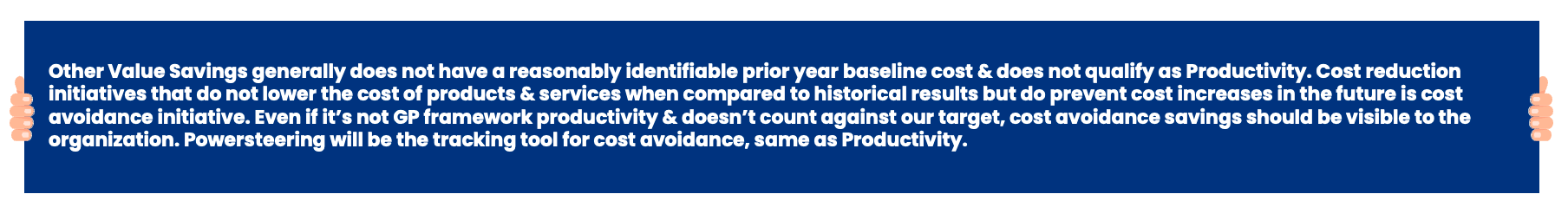 Cost Avoidance